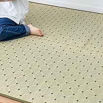 華花柄・井草.ゴザ敷物 ・昭和レトロ! 希少! 5個セット】〔1m単位切り売り〕アジアのレトロ小花柄